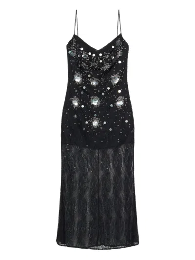 Blumarine Sequin-embellished Lace Gown