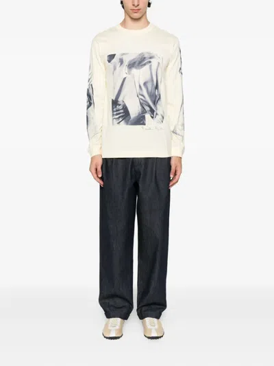 Paul Smith Photographic-print Long-sleeves T-shirt In White