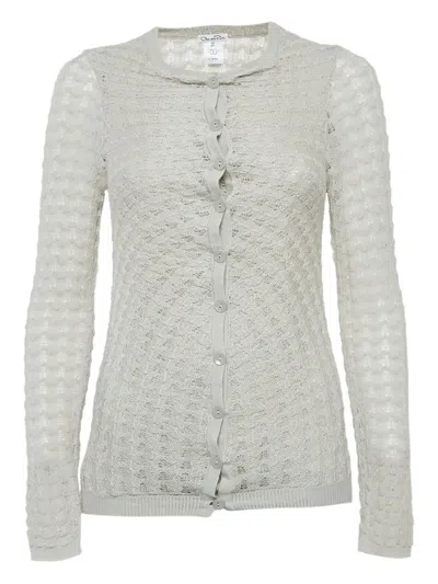 Pre-owned Oscar De La Renta Open-knit Cardigan