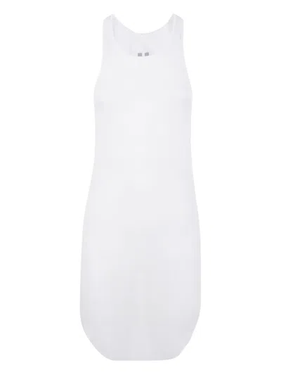 Rick Owens Ribbed Racer-back Tank In White