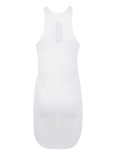 Rick Owens Ribbed Racer-back Tank In White