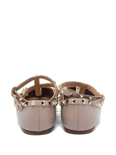 Pre-owned Valentino Garavani 2024 Rockstud Ballet Flats