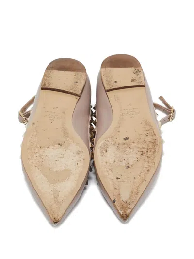 Pre-owned Valentino Garavani 2024 Rockstud Ballet Flats