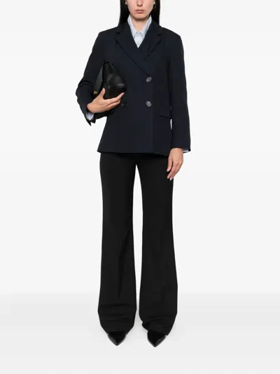 S Max Mara Double-breasted Blazer In Black