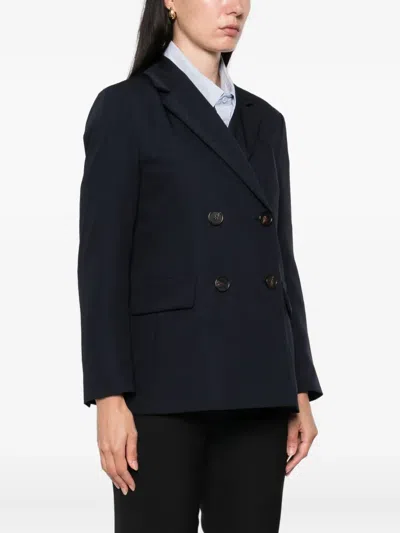 S Max Mara Double-breasted Blazer In Black