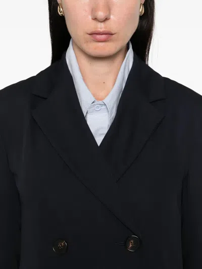 S Max Mara Double-breasted Blazer In Black