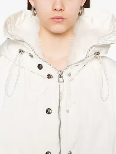 Ermanno Scervino Voluminous Parka With Oversized Collar In White