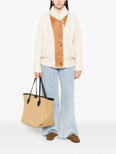 Ermanno Scervino Cable-knit Shearling Jacket In White