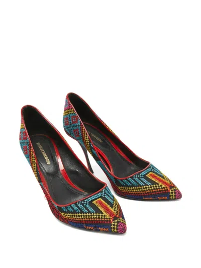 Pre-owned Nicholas Kirkwood  90mm Embroidered Pointed-toe Pumps