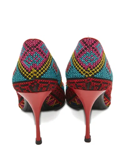 Pre-owned Nicholas Kirkwood  90mm Embroidered Pointed-toe Pumps