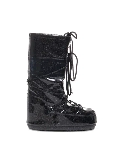 Moon Boot Icon Glitter Lace-up Boots