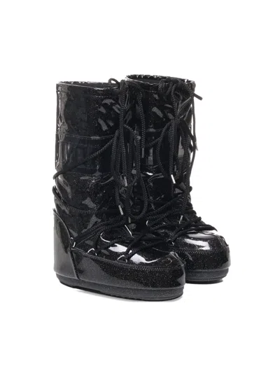 Moon Boot Icon Glitter Lace-up Boots