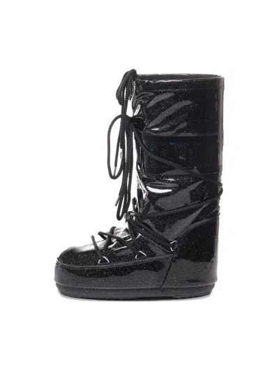 Moon Boot Icon Glitter Lace-up Boots