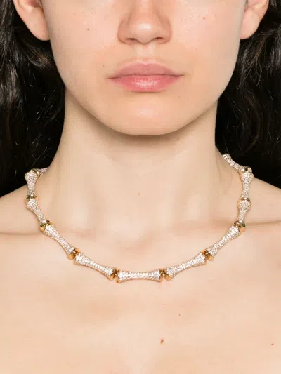 Eddie Borgo Pavé Bambu Necklace In Gold