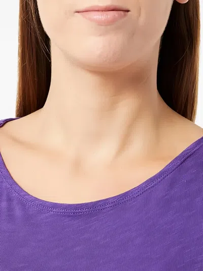 Marc O'polo Long-sleeve Boat-neck Top In Purple