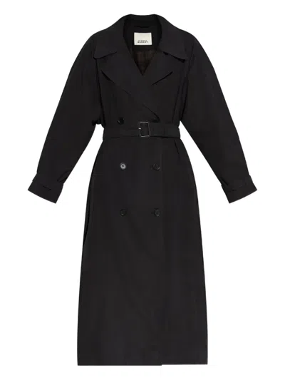 Isabel Marant Elea Double-breasted Trench Coat In Black