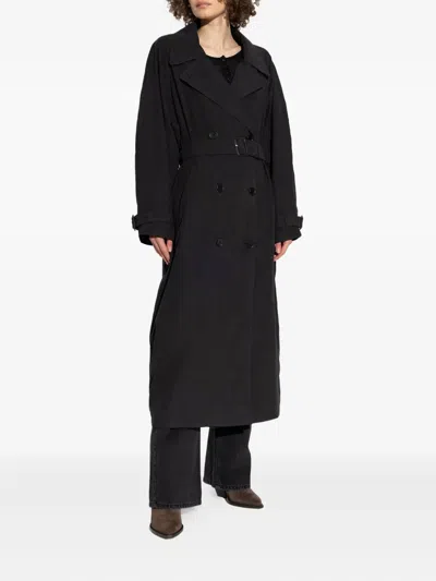 Isabel Marant Elea Double-breasted Trench Coat In Black