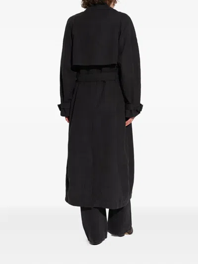 Isabel Marant Elea Double-breasted Trench Coat In Black