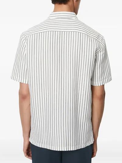Marc O'polo Striped Short-sleeve Shirt In White