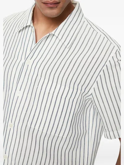 Marc O'polo Striped Short-sleeve Shirt In White