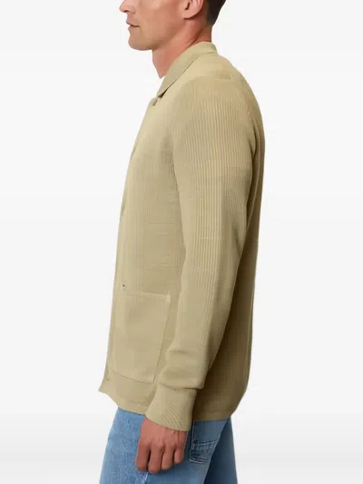 Marc O'polo Ribbed Button-up Cardigan In Neutral