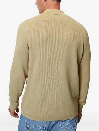 Marc O'polo Ribbed Button-up Cardigan In Neutral