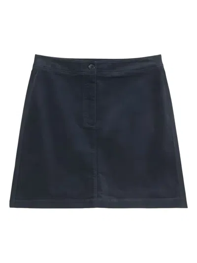 Marc O'polo Button-front Mini Skirt In Blue