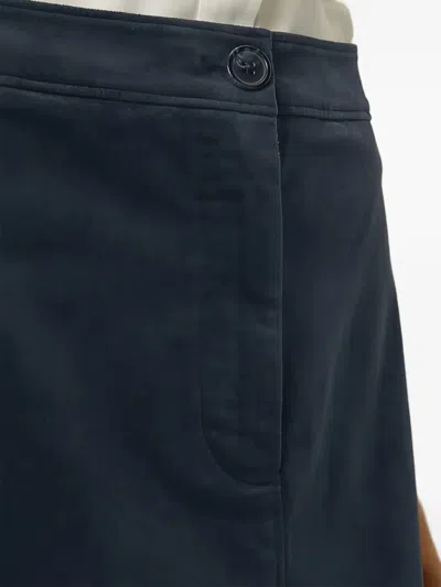 Marc O'polo Button-front Mini Skirt In Blue