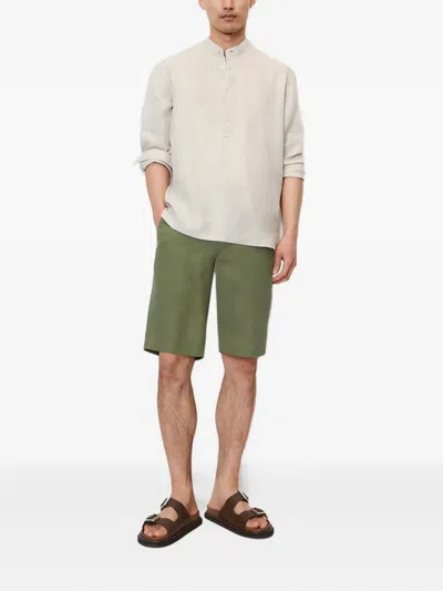 Marc O'polo Linen Shorts In Green