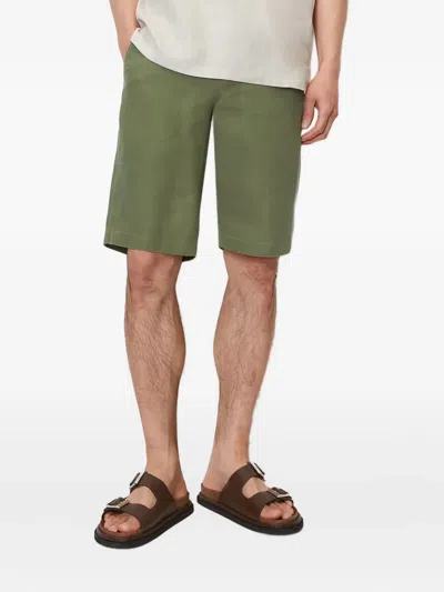 Marc O'polo Linen Shorts In Green