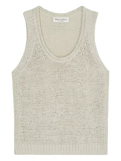 Marc O'polo Scoop-neck Knitted Tank Top In Neutral