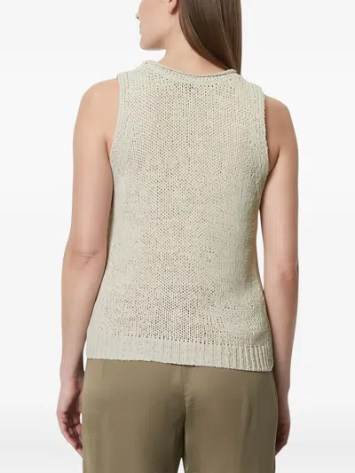 Marc O'polo Scoop-neck Knitted Tank Top In Neutral