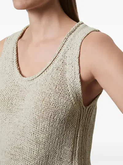 Marc O'polo Scoop-neck Knitted Tank Top In Neutral