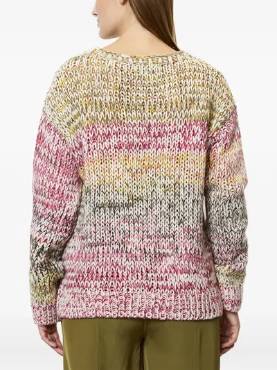 Marc O'polo Marl-knit Sweater In Pink