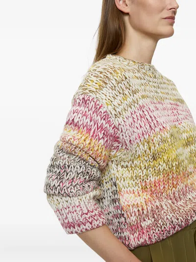 Marc O'polo Marl-knit Sweater In Pink