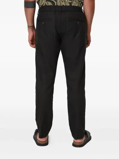 Marc O'polo Slub-texture Trousers In Black