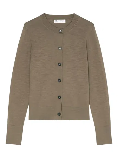 Marc O'polo Button-front Cardigan In Green