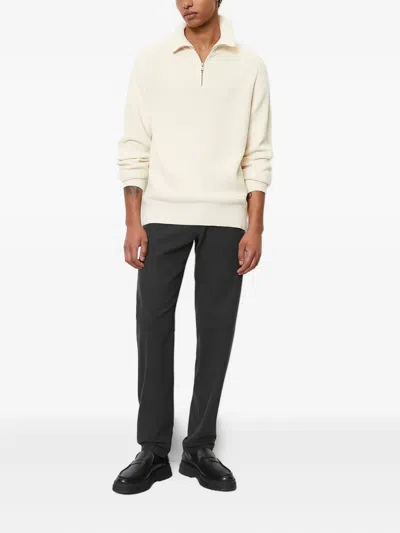 Marc O'polo Zip-collar Sweater In White