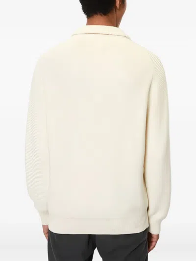 Marc O'polo Zip-collar Sweater In White