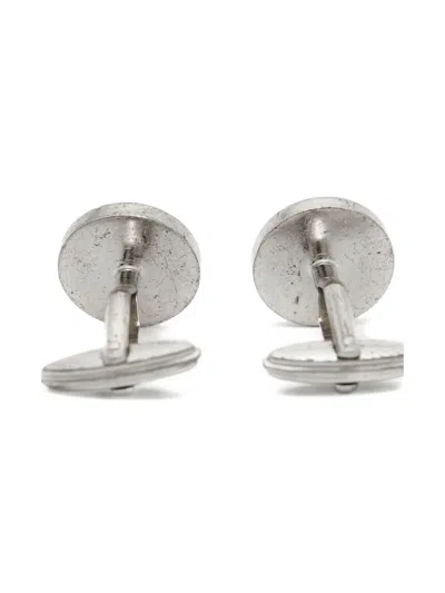 Pre-owned Dunhill  Button Cufflinks In Silver