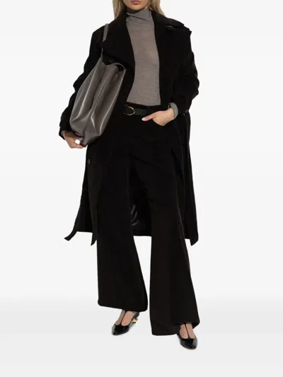 Lisa Yang Carolyn Turtleneck Long-sleeve Top In Brown