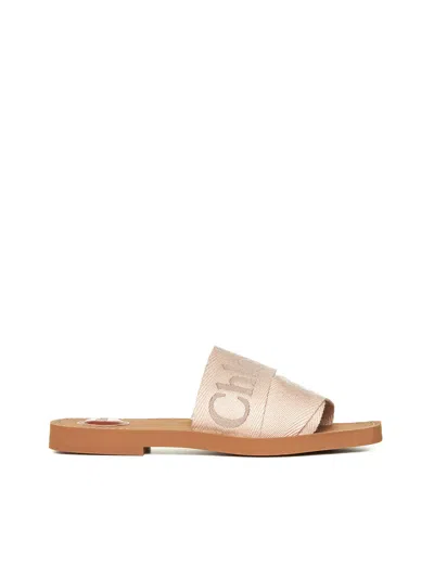 Chloé Women Woody Sandals In Nude