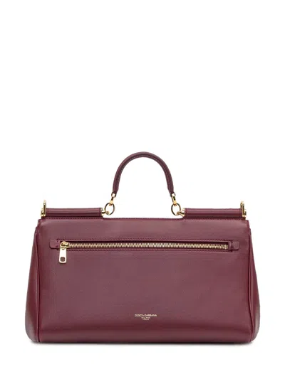 Dolce & Gabbana Bordeaux Handbag With Key And Padlock Detail And Adjustable And Removable Shoulder Strap