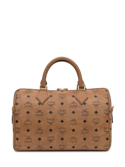 Mcm Brown Ella Boston Medium Duffle Bag In Brown