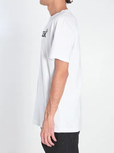 Moncler T-shirt With Flocked Logo In White