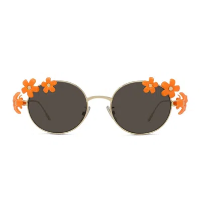 Loewe Signature Lw40173u - Gold / Orange Sunglasses