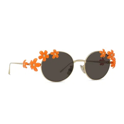 Loewe Signature Lw40173u - Gold / Orange Sunglasses