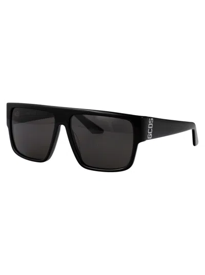 Gcds Nero Lucido / Fumo Acetate Sunglasses In Black