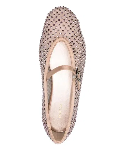 Le Silla Ballerines Décorées Gilda In Neutral