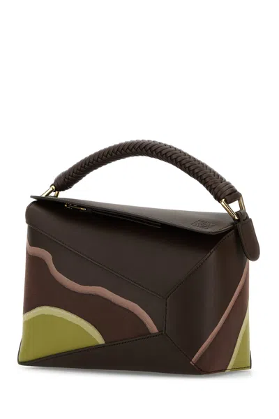 Loewe Borsa A Mano Puzzle Piccola In Pelle Stampata  Donna
